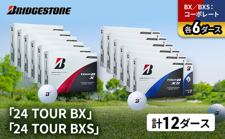 ゴルフ 24 TOUR BX ＆ 24 TOUR BXS  12ダース セット ゴルフボール ボール ブリヂストン BXコーポレート/BXSコーポレート 各6