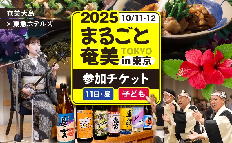
            2025まるごと奄美in東京 【2025年10月11日（土）】昼の部チケット（子ども用チケット（4歳～12歳））　A193-001-05
          