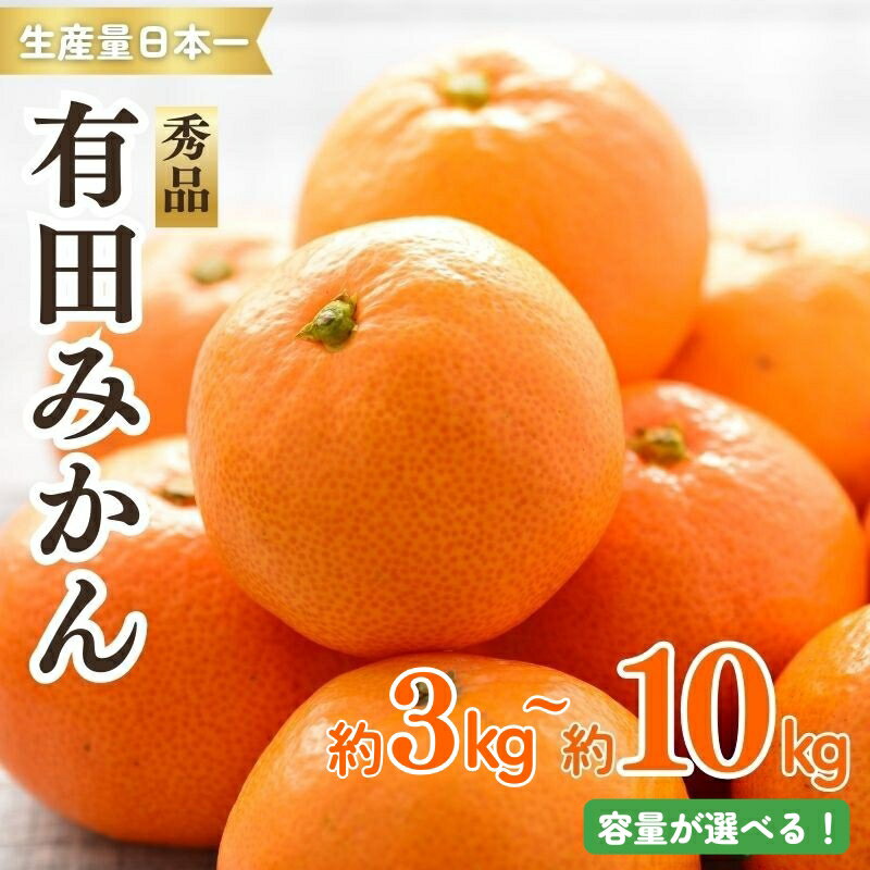 【ふるさと納税】紀州有田みかん 秀品 約3kg 約5kg 約10kg | ※2025年11月下旬～2026年1月中旬頃発送予定 | みかん ミカン 和歌山 由良 フルーツ 果物 柑橘 和歌山県産 お取り寄せ 人気