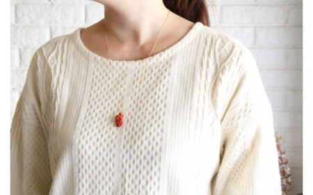 アクセサリー イヤリング ネックレス 赤珊瑚 14KGFセット (AT009)