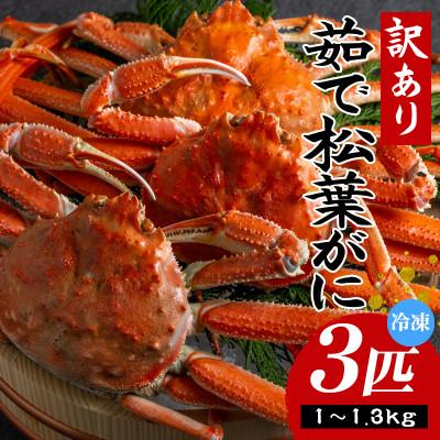 ふるさと納税 香美町 (先行予約) 兵庫県香住産 訳あり 茹で 松葉がに3枚 冷凍 (令和9年1月下旬以降発送予定)