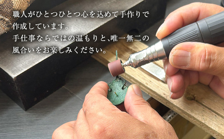 レザー革製 カブトガニ幼生 タックピン ネイビー アクセサリー