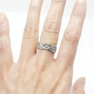 【Pt900】地金 透かし リング アラベスク アンティーク 指輪 lr653pt