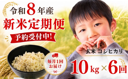 
                  5年連続完売のお米！【6回定期便】あわくら源流米 コシヒカリ 玄米 10kg（5kg×2袋）新米 先行予約｜お米 米 予約 定期便 毎月お届け 10キロ 小分け お弁当 冷めても美味しい おにぎり ギフト 5kg 20kg 30kg 白米あり K-ac-CFDA
                