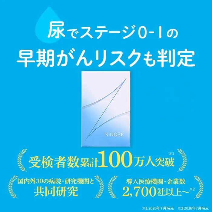 がん検査キット エヌノーズ 2人分セット割 がんのリスク早期発見サービス 線虫N-NOSE セット 2人×検査1回分