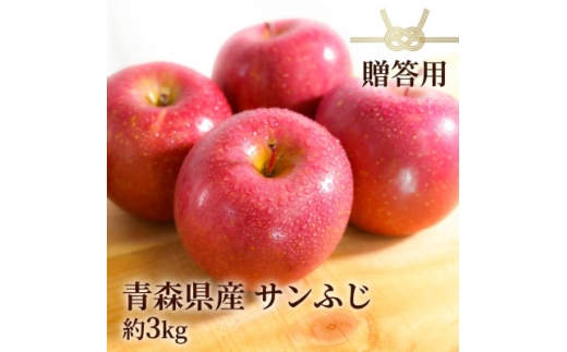 ＜26年11月～12月出荷予定＞平均糖度13度以上! サンふじ 約3kg 贈答用 青森県産 りんご【1612823】