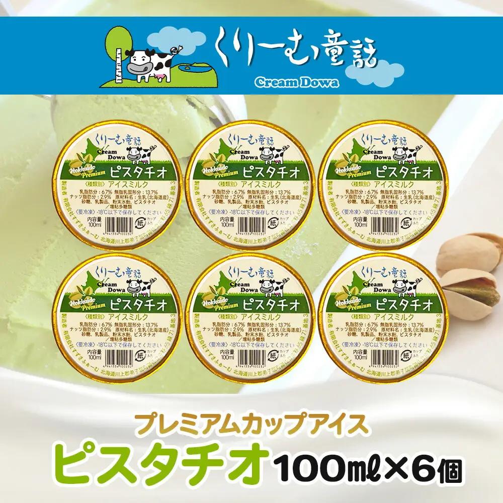 くりーむ童話 カップアイス ピスタチオ 100ml×6個 アイスクリーム アイス スイーツ 牛乳 ミルク 贈り物 gift ギフト プレゼント 詰め合わせ 送料無料 北海道 弟子屈町 2337
