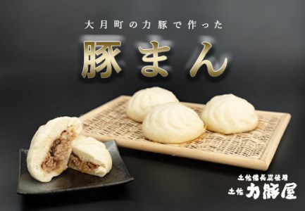 国産 ブランド豚 力豚使用 土佐力豚屋の特製豚まん 4個入り ご当地グルメ 冷凍配送 高知県産