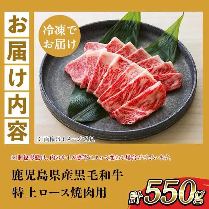 鹿児島県産 黒毛和牛 特上ロース 550g 牛肉【00-030-31】