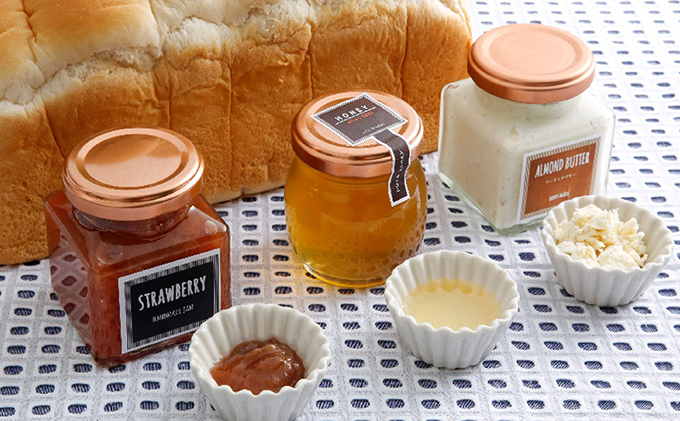 季節のジャム,百花はちみつ,アーモンドバターよくばり3点セットwithはりまる食パン 蜂蜜 ハチミツ