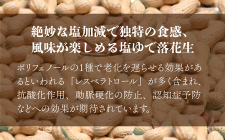 堀越の落花生　塩ゆで落花生14袋　約1540g【 落花生 おつまみ 栄養 たんぱく質 自家焙煎 東松山 おやつ ビタミンE 料理 健康 滋養 美容 たんぱく質 コレステロール 栄養 香ばしい おつまみ