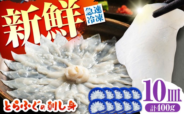 【新鮮！贅沢おつまみ】ふぐ 刺身 ふぐ刺し（小皿/40g）×10枚 / とらふぐ 刺身 紅葉おろし トラフグ ふぐ フグ 河豚 刺し身 ふぐ刺し / 南島原市 / 株式会社 FUKUNOTANE[SFJ036]