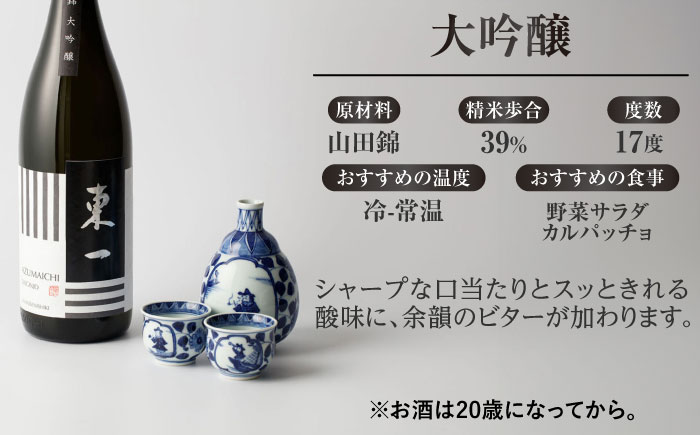 東一 大吟醸 1.8L×1本 / 日本酒 お酒 銘酒 地酒 / 佐賀県 / 有限会社嬉野酒店 [41AIAA021]