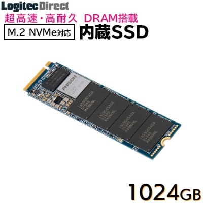 ロジテック 内蔵SSD DRAM搭載 M.2 NVMe対応/LMD-MPDB1024 076-01