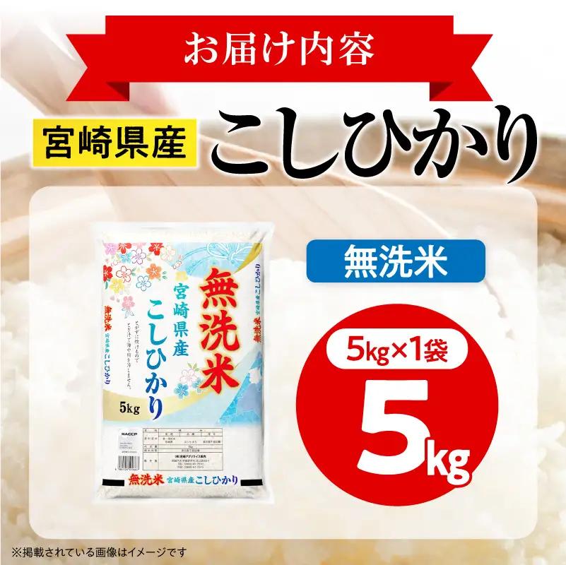米 こしひかり 無洗米 合計5kg 米[令和8年産 宮崎県産 5kg×1袋 2～7営業日以内に発送予定]