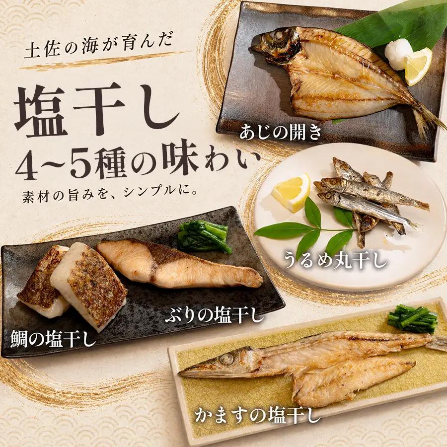 干物セット 4-5品 土佐の朝ごはん 干物 冷凍 個包装 焼き魚 ご飯のお供 4-5人前 母の日 父の日 ギフト 贈答 贈り物 御祝 内祝 お取り寄せ プレゼント お中元 お歳暮 旬 海産物 高知県 