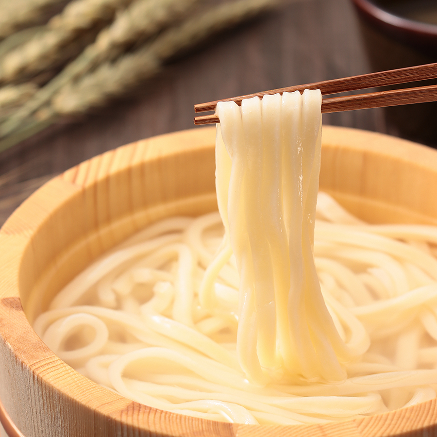 ＜亀城庵＞国産小麦「うどん」薫（太切麺・半生）240g×10袋