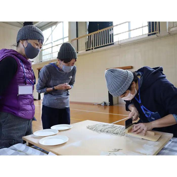 自然豊かな里山でつくる「そば打ち体験」 ／ 米川蕎麦 蕎麦うち チケット 山口県 No.169
