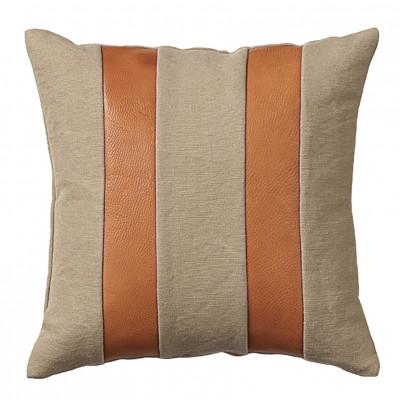 ふるさと納税 富田林市 Combination Cushion Stripe ベージュ×キャメル【SWOF】 |  | 01