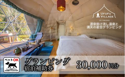 【UFUFU VILLAGE】グランピング　宿泊補助券(30,000円分)　10-002