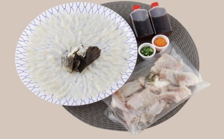 至高の技!とらふぐてっさ(刺身)･ふぐちりセット