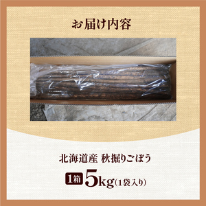 北海道十勝清水町産 秋堀りごぼう 5kg【2026年秋発送予定】牛蒡 ゴボウ