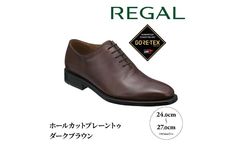 
                  REGALリーガル紳士ビジネスシューズ 217S ホールカットプレーントゥ 柏市産モデル ダークブラウン ゴアテックス [№5412-0543]
                