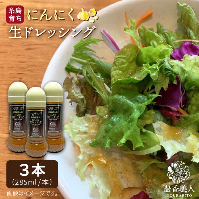 【ふるさと納税】糸島そだちのにんにくドレッシング×3本セット糸島市 / 農香美人 [AAG003] 12000円