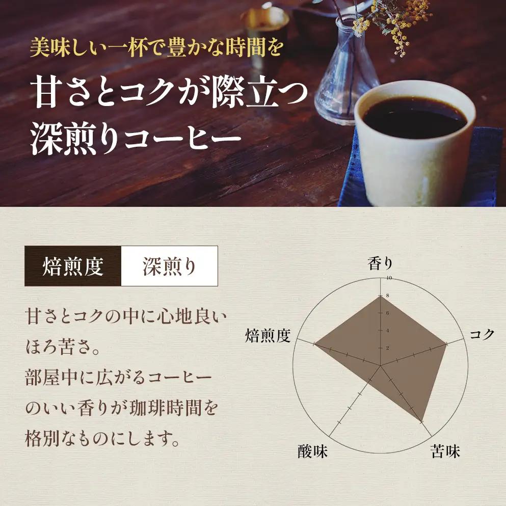 コーヒー 極上の甘みと香りの 珈琲 200g×5袋 選べる 豆 粉 珈琲ドリップのレシピ付き 深煎り コーヒー豆 コーヒー粉 焙煎 飲料 飲み物 ドリンク 飲み物 中挽き（ペーパー・ネル）