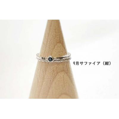 ふるさと納税 大府市 【セットで楽しむ】誕生石リング&ねじねじリング(シルバー) |  | 03