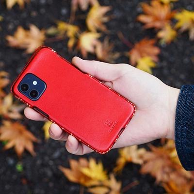 ふるさと納税 七尾市 【iPhone12promax用】本革ケース/マホガニー/ハンドメイド |  | 02