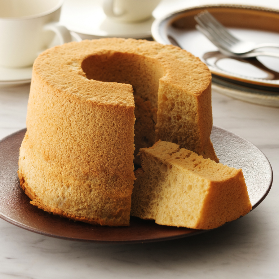 シフォンケーキメープル生クリーム付き