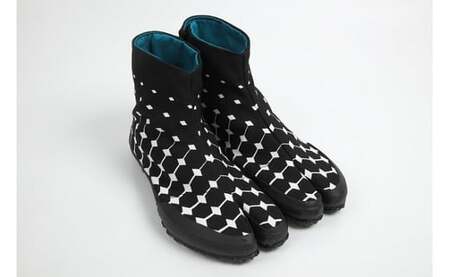 倭紋－わもん－地下足袋 ヘキサゴン黒黒（26.0cm）【兵庫県  高砂市】