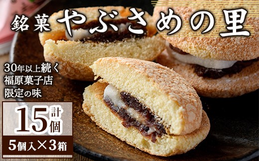 
                  A45032 やぶさめの里(計15個・5個入×3箱) 老舗お菓子店 鹿児島 ブッセ あんこ 餡子 餅 和洋折衷 お菓子 和菓子 洋菓子 銘菓 餅 餡子 小豆 ギフト プレゼント 【福原菓子店】
                