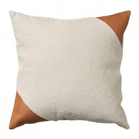 Combination Cushion Triangle アイボリー×キャメル【SWOF】_雑貨・日用品  家具・インテリア _【1426395】