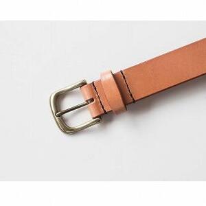 【minca】栃木レザーの希少な「ハーネスレザー」使用の贅沢な1枚革のレザーベルト/タン(生成)/幅35mm　HL-B02/TAN【38インチ 96.5cm】