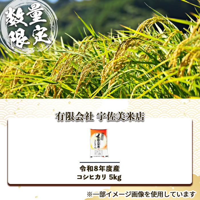＜2026年10月発送＞常陸大宮産 コシヒカリ 5kg 米 お米 令和8年産 精米 白米 こめ コメ ご飯 5キロ 茨城県産 【有限会社 宇佐美米店】【ho1750】