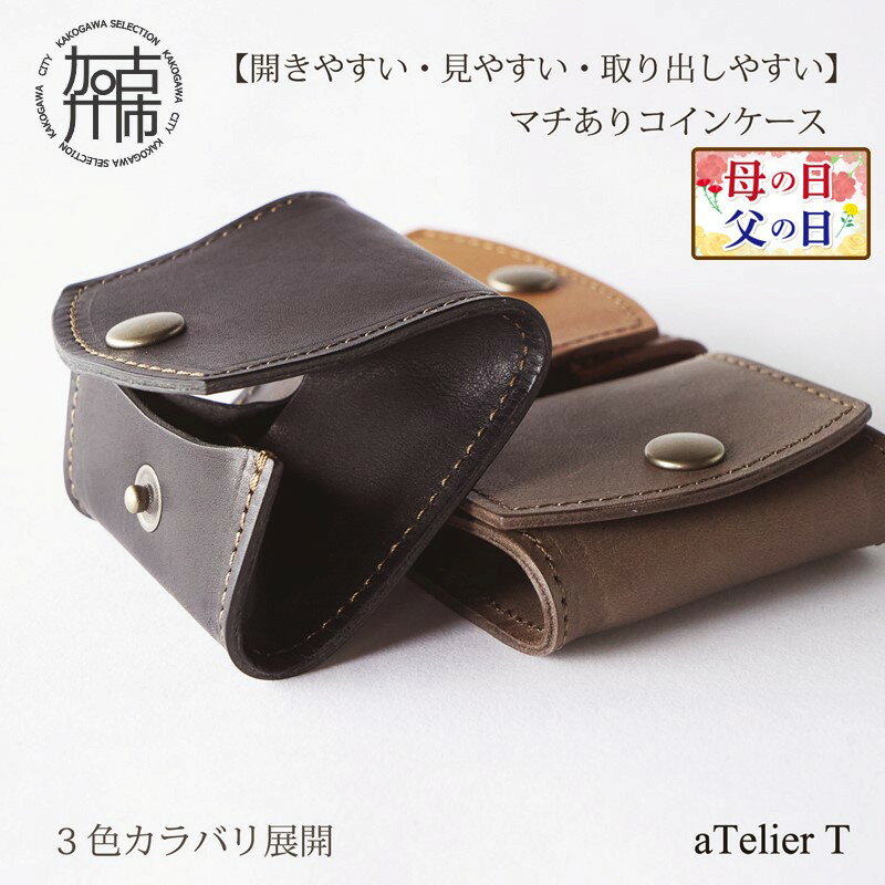 【ふるさと納税】マチありコインケース 《 コインケース 本革 レザー ミニ財布 財布 手のひらサイズ 牛革 小さい コンパクト レディース メンズ 小銭入れ ギフト 送料無料 》