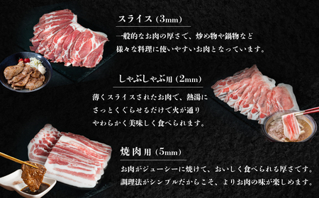 茨城 ブランド豚 常陸の輝き 3部位 食べ比べ 計1kg ( ロース 310g / 肩ロース 330g / バラ 360g ) 通常 スライス 3mm
