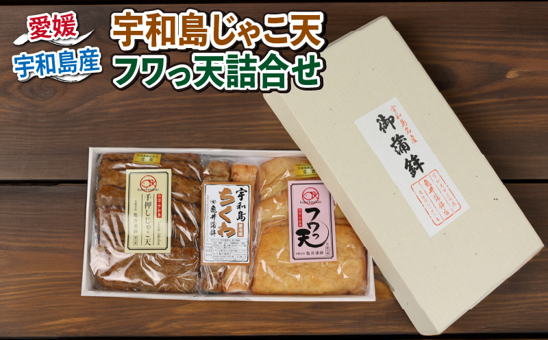 
練り物 詰め合わせ セット 亀井蒲鉾 じゃこ天 7枚 フワっ天 4枚 ちくわ 2本 練り物 練物 天ぷら てんぷら かまぼこ 蒲鉾 おでん お鍋 鍋 おやつ 小魚 お弁当 弁当 揚げ蒲鉾 揚げかまぼこ 冷蔵 惣菜 冷蔵 郷土料理 魚肉加工品 特産品 愛媛 宇和島 C010-069001
