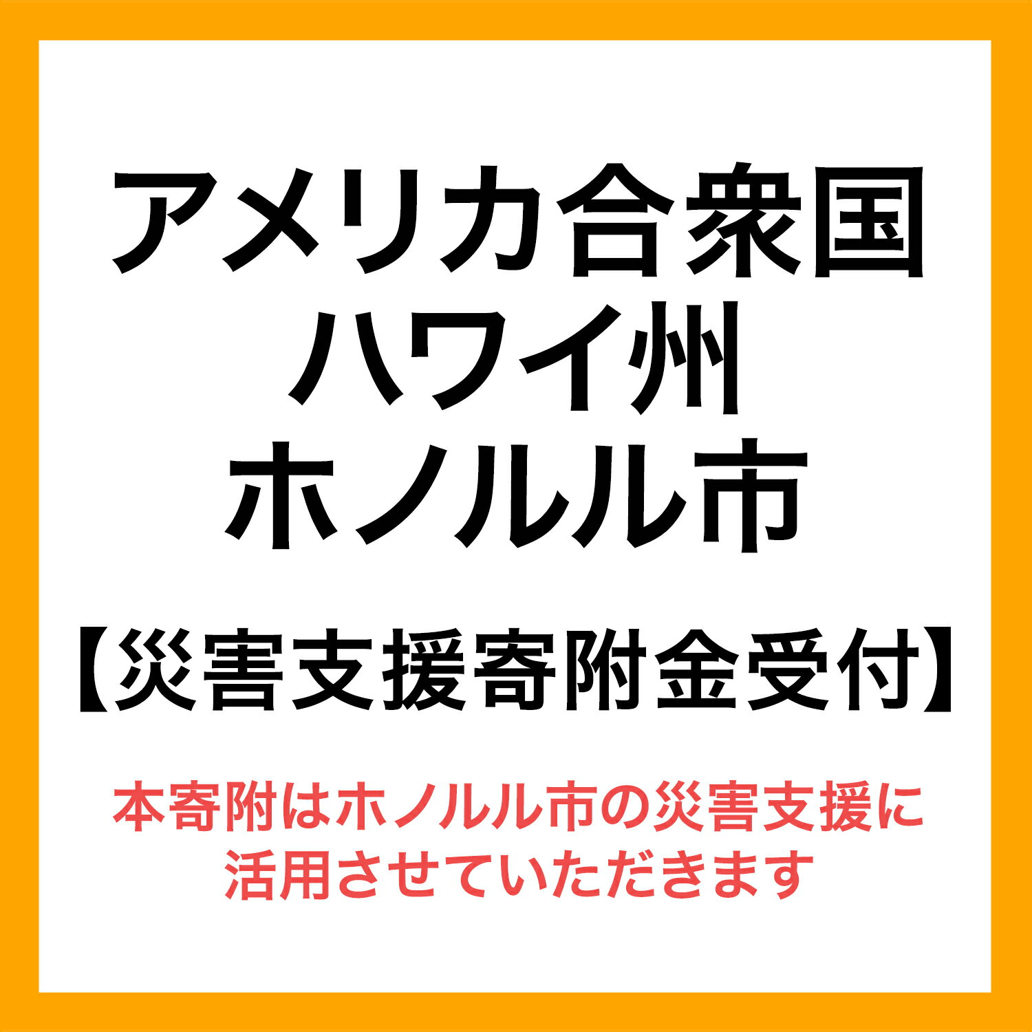 【ふるさと納税】【返礼品なし】アメリカ合衆国・ハワイ州ホノルル市 20年ぶりの洪水被害 災害支援寄付金 1口 2,000円~1,000,000円【茨城県境町】
