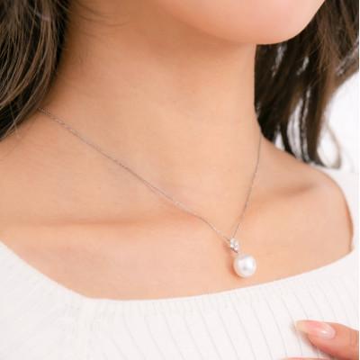 ふるさと納税 神戸市 【星彩】白蝶真珠(南洋真珠)ダイヤモンド K18 ホワイトゴールド ペンダントトップ |  | 03