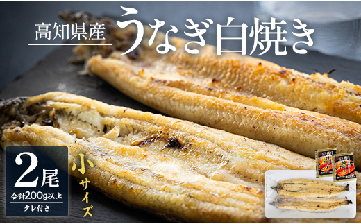 
吉川水産 高知県産うなぎの白焼き 小サイズ(100～120g)×2尾 タレ付き yw-0043
