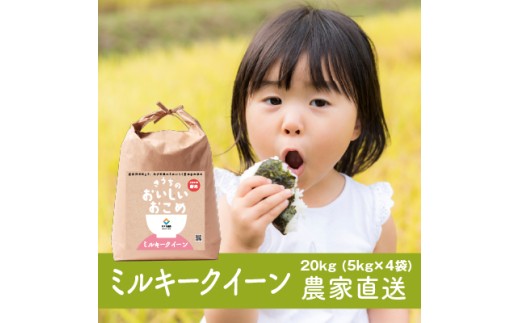 【令和7年産】稲敷市産 ミルキークイーン 20kg (5kg×4) 農家直送｜米 こめ コメ ごはん ご飯 [2092]