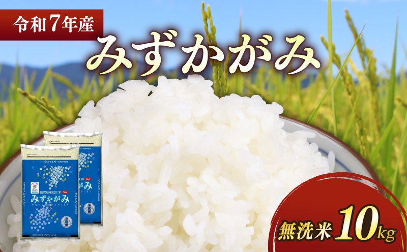 
            ★無洗米★ 新米 令和7年 彦根産 みずかがみ 10kg（5kg×2袋） お米 白米 無洗米 こめ コメ 滋賀 ごはん 米 おすすめ おこめ ご飯 送料無料 滋賀 彦根 ひこね 
          