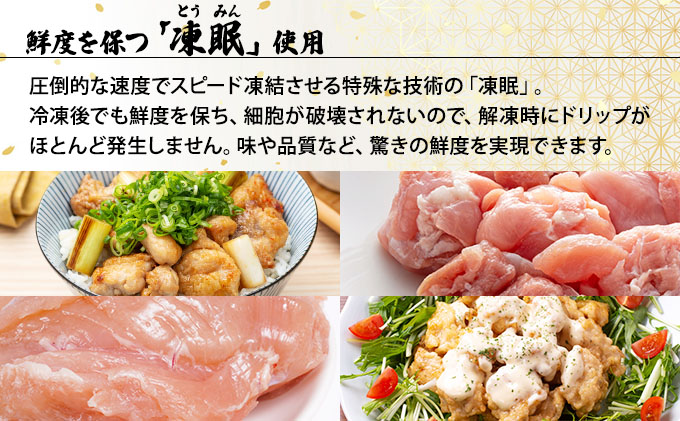 はかた地どりもも肉(1kg)・むね肉(1kg)セット 計2kg　CV005