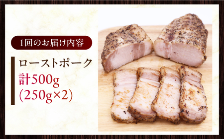 【全6回定期便】放牧豚 ローストポーク 2個（250g/個）ハム おかず オードブル 豚肉 [AXBA036]