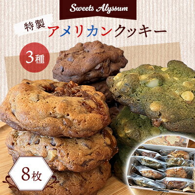 【ふるさと納税】スイーツアリッサム特製アメリカンクッキー　8枚入り【1414441】
