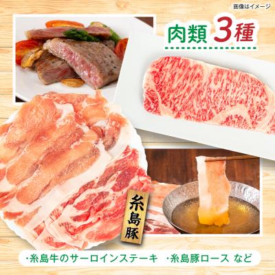 ふるさと納税 糸島市 【全4回定期便令和7年産新米】糸島産 肉 米 野菜 果物 厳選詰め合わせ Lサイズ [AOP003] |  | 02