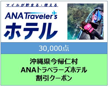 沖縄県今帰仁村ANAトラベラーズホテル割引クーポン（30,000点）